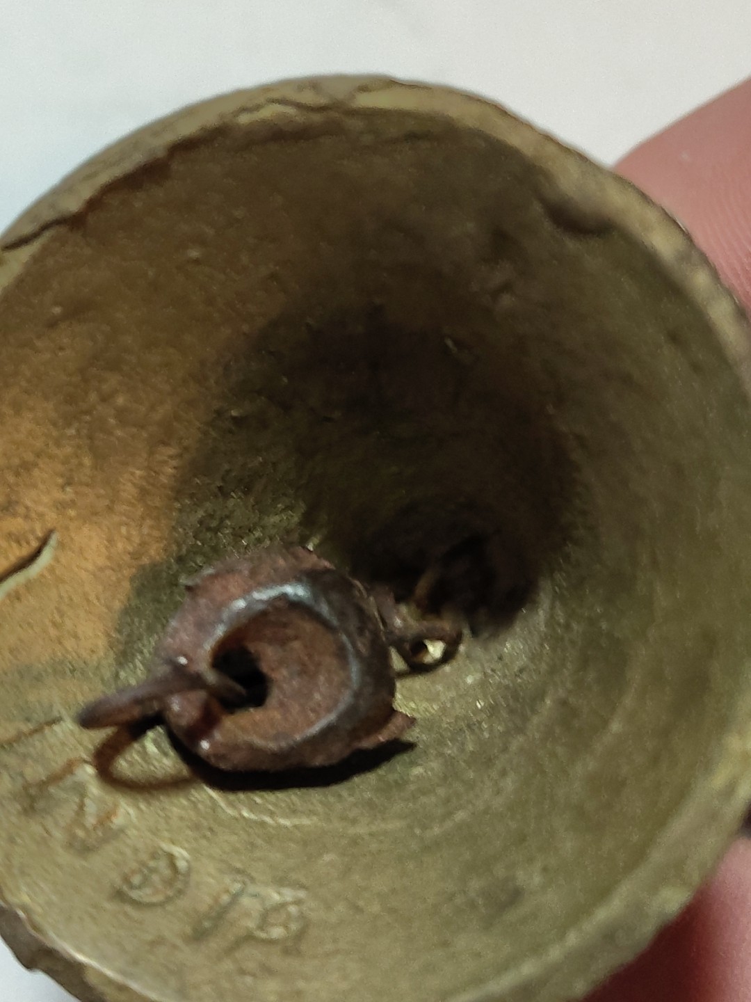 Vintage 3-1/2” Etched Brass Trumpet Bell - Made In India