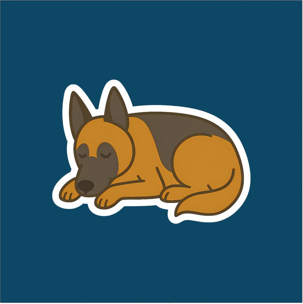 Belgian Malinois Sleeping Sticker