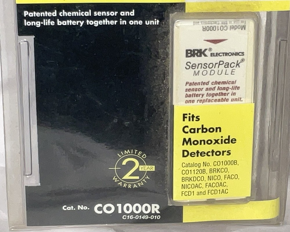 BRK CO1000R Carbon Monoxide CO2 Detector Sensor Pack Module