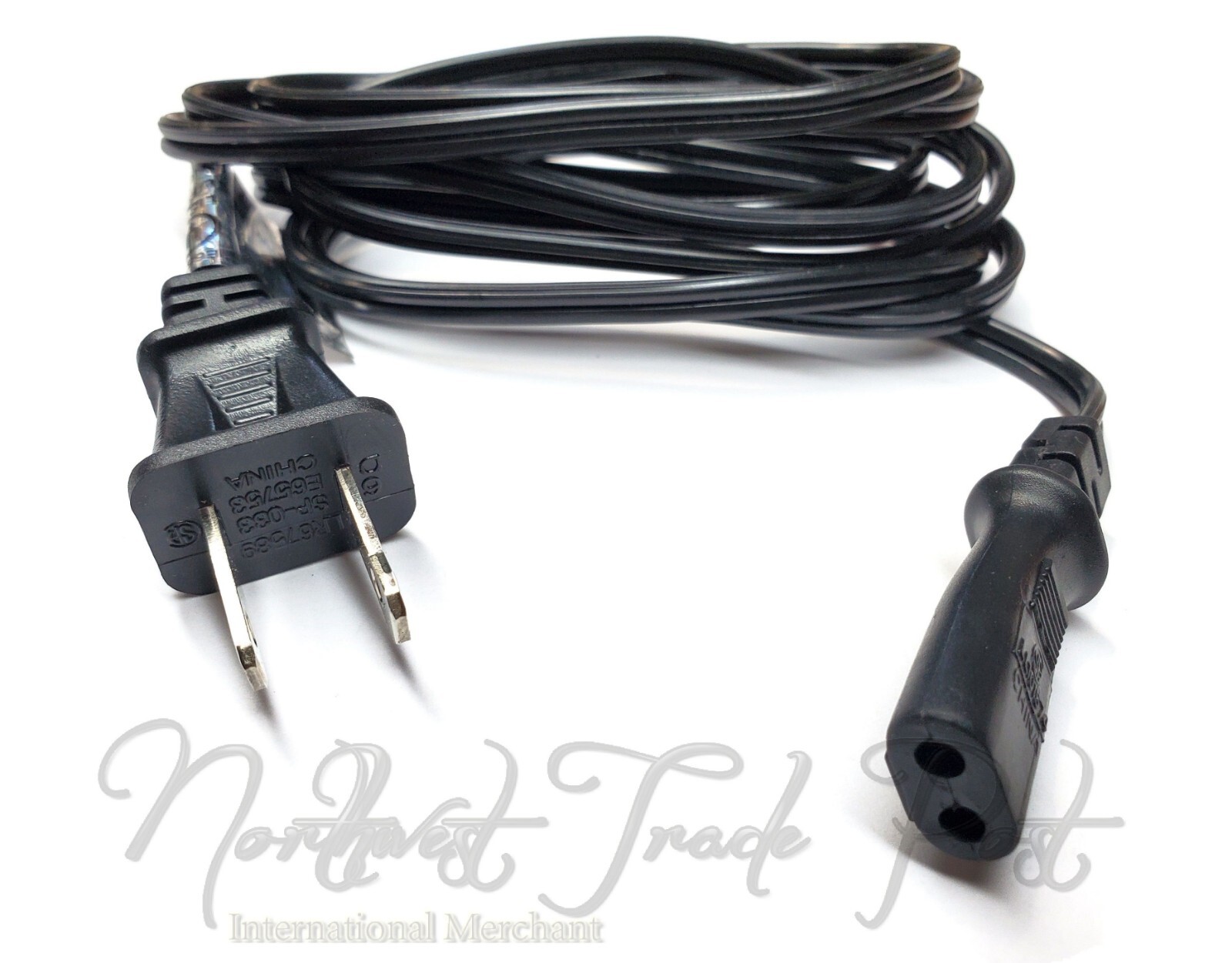 2-Pin Oval Power Cord for Technics Turntable Record Player Model SL-B350 SL-10 +