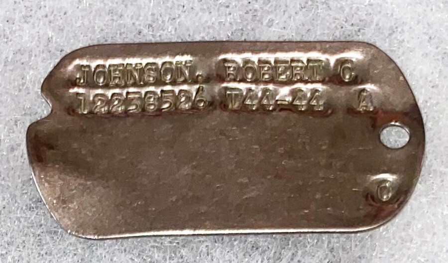 WWII Single Robert Robinson T-43 Dog Tag