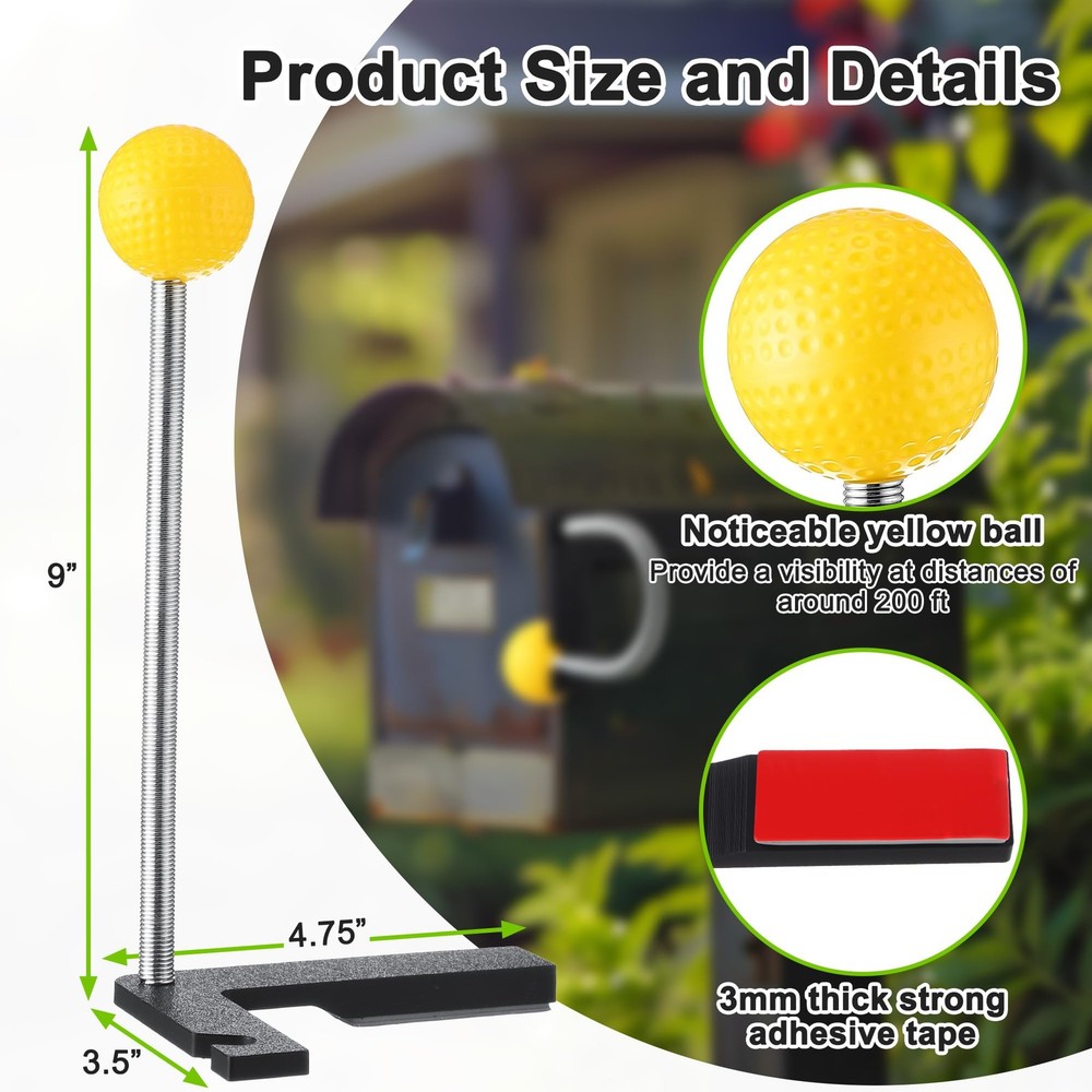 2 Pack Mailbox Notification Device Arrival Indicator Device Mailbox Alert A