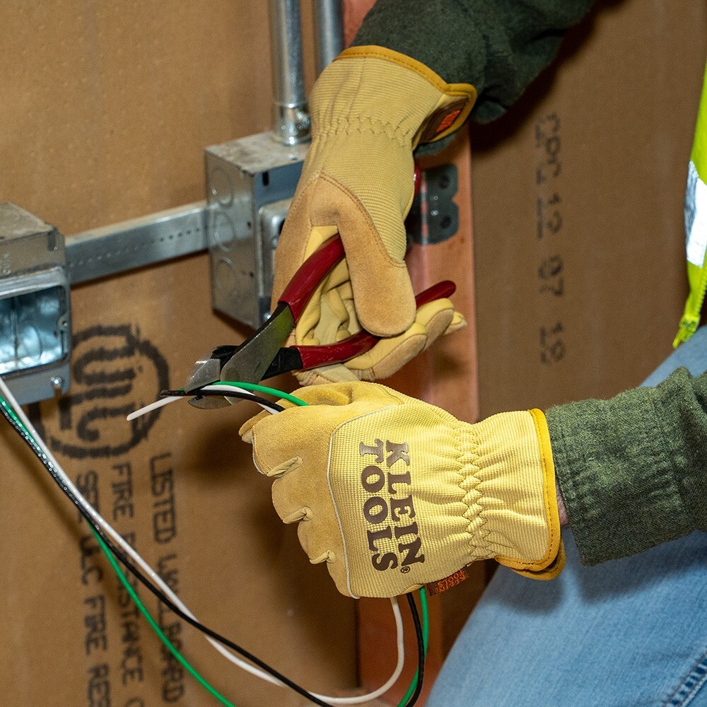Klein Tools 60608 Leather All Purpose Gloves, Large
