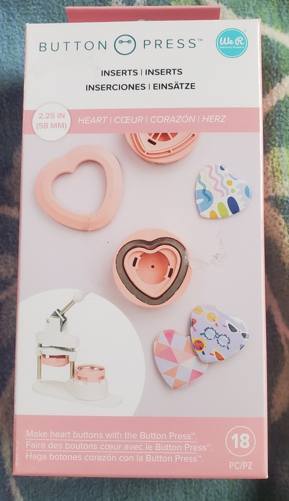 We R Button Press Inserts-Heart