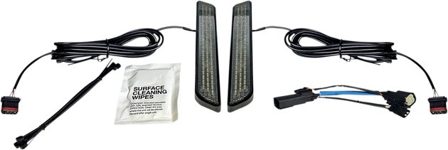 Custom Dynamics LED Fork Lights Black Smoke #CD-FORK-SS6-SB Harley Davidson