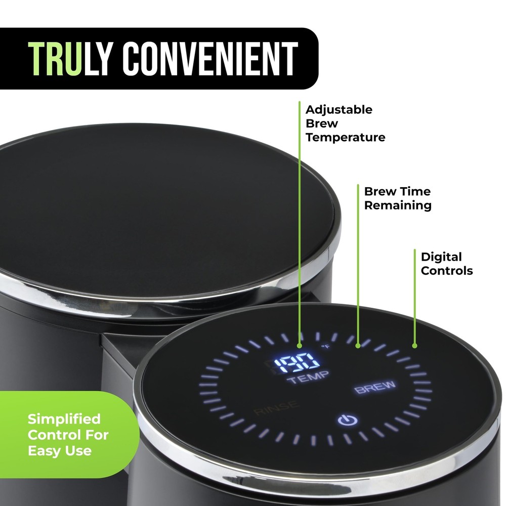 Automatic Pour Over Coffee Maker with Digital Controls - Auto Coffee Maker wi...