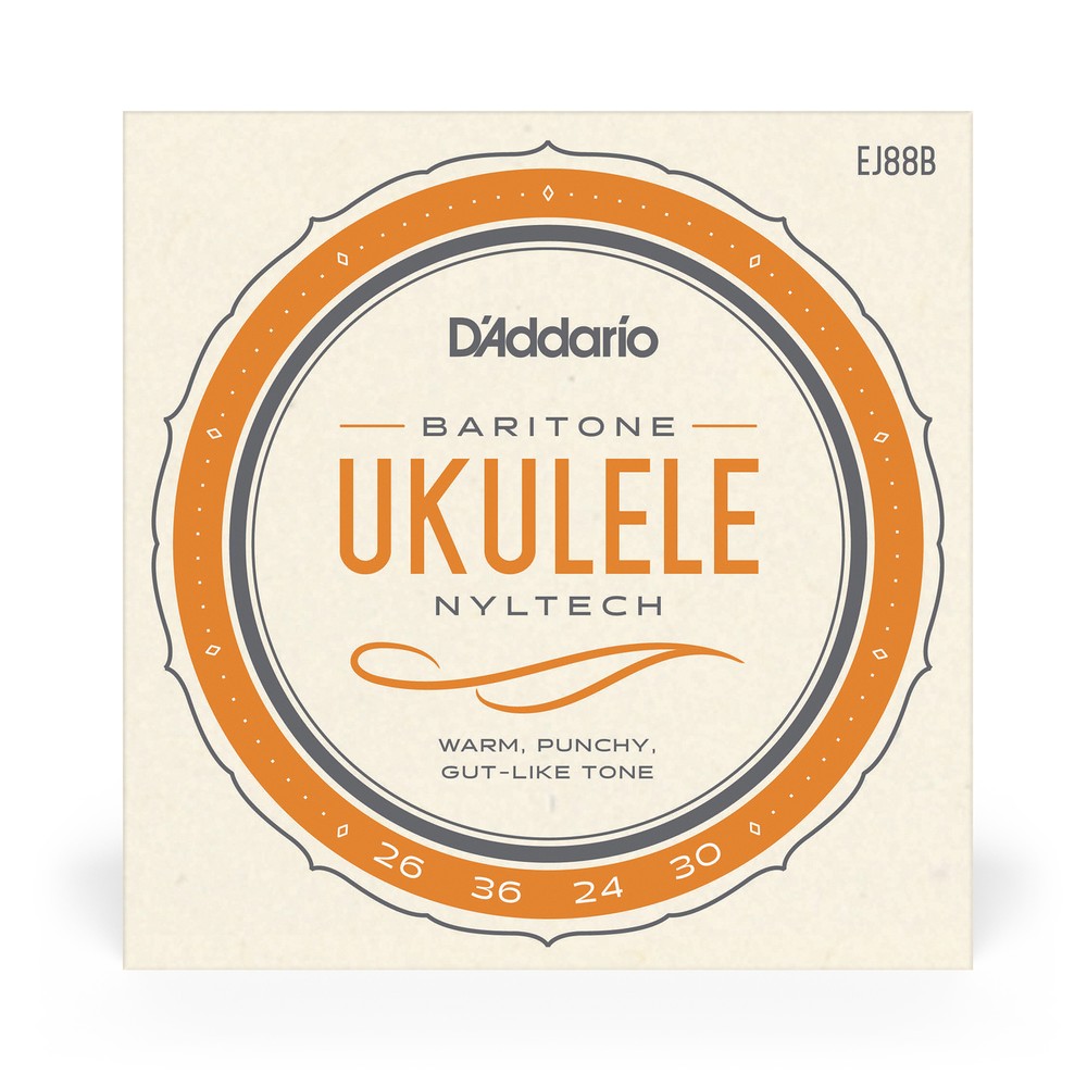 D'Addario EJ88B Nyltech Baritone Ukulele Uke Strings DGBE Tuning
