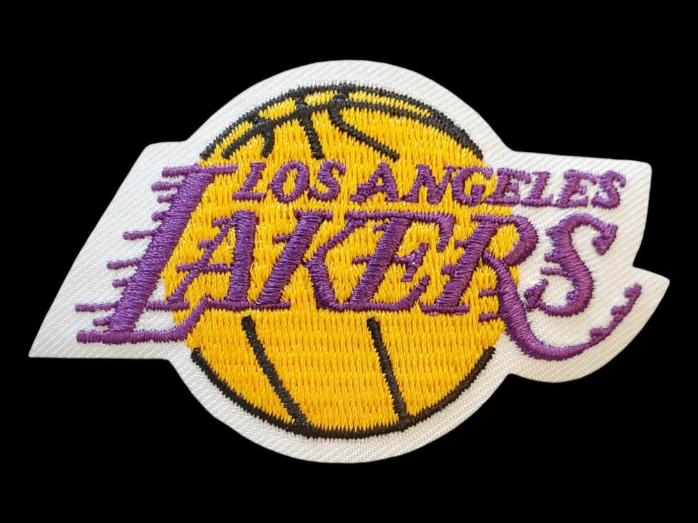 LA Lakers Patch. Embroidered. Iron On Backing. 3"x2"
