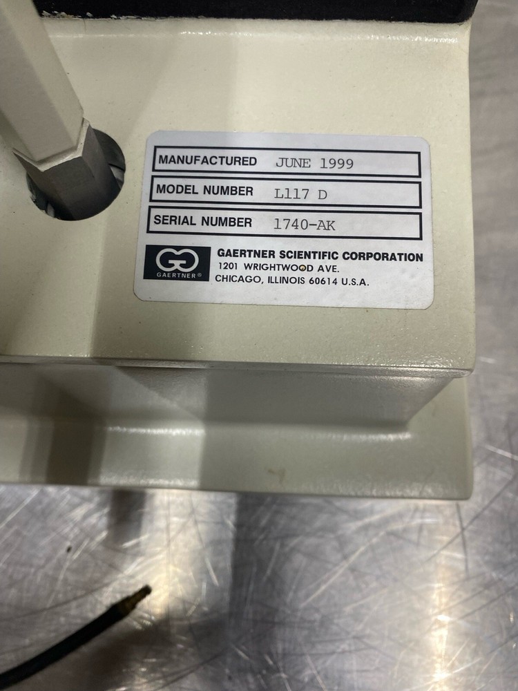 Gaertner Scientific L117 D Ellipsometer Laser.
