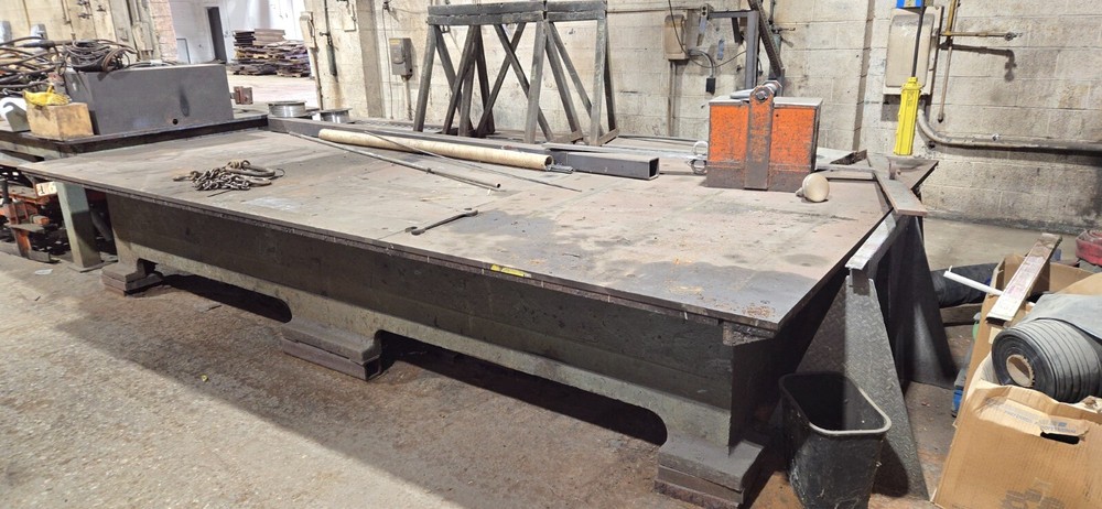 WELDING TABLE, LAYOUT TABLE, 181" X 101" X 33" TALL, GOOD