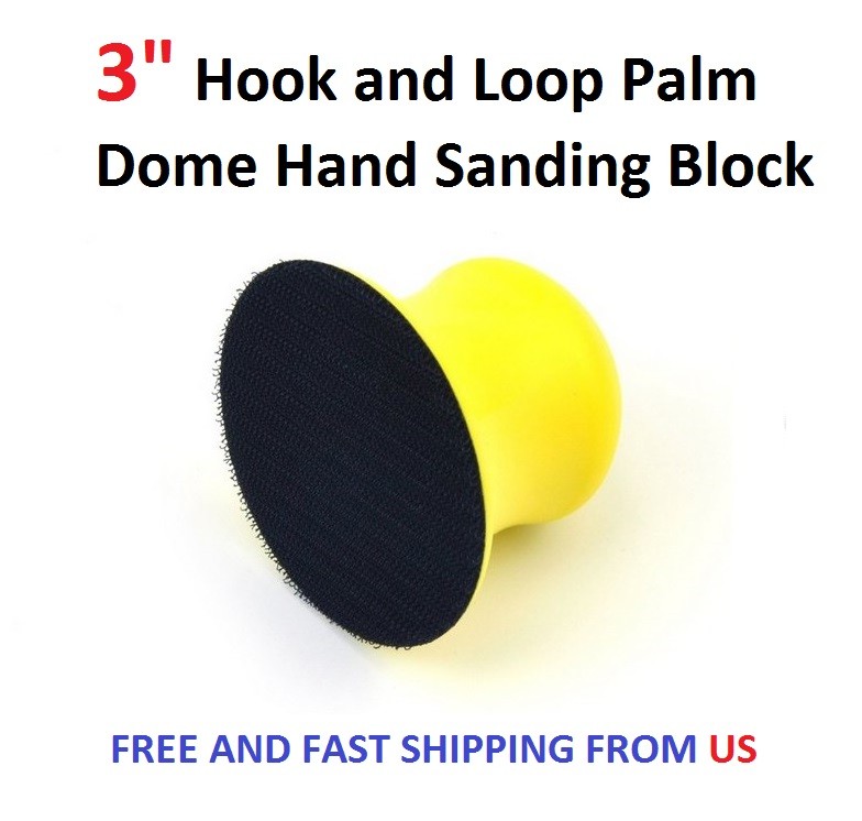 3" Hook and Loop Palm Dome Hand Sanding Block