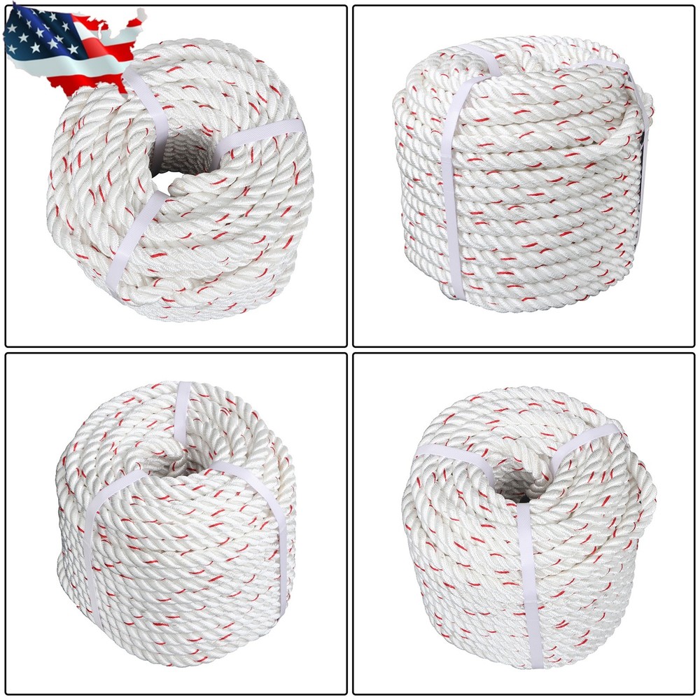 Pulling Rigging Line 5/8" × 120' Double Braid Nylon Polyester Arborist Bull Rope