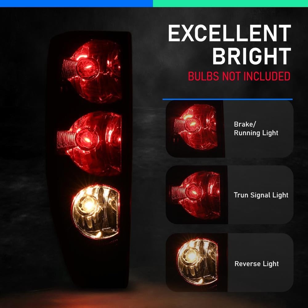 DOTCOM Tail Lights Assembly Compatible with Chevy Colorado 2004-2012/Fit GMC ...