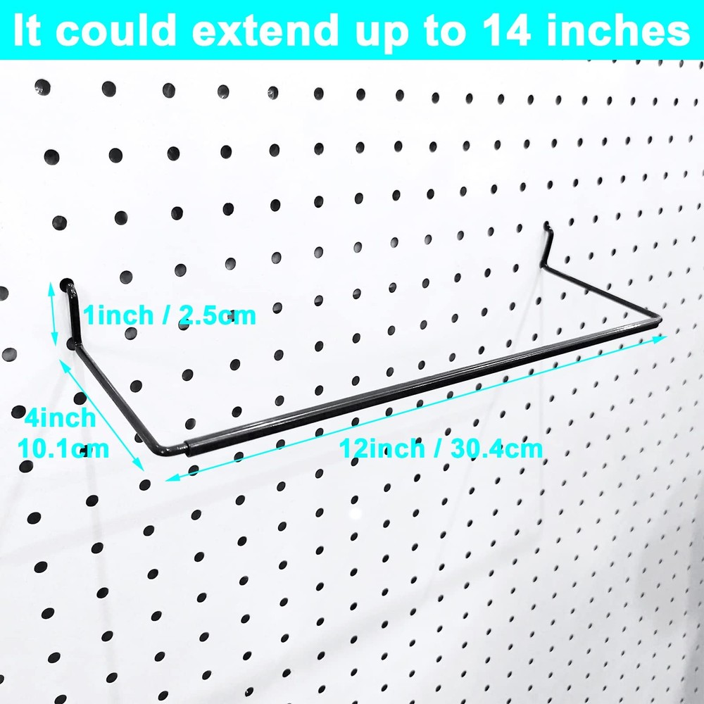 5 Pack Extendable Pegboard Paper Towel Holder,Pegboard Hook for Workshop,Gara...