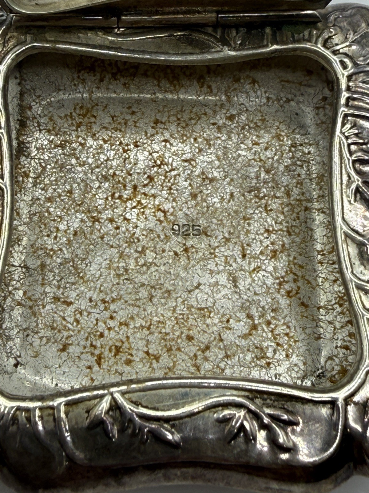 Rare Antique Sterling Silver 925 snuff compact Box Early 1900 Art Nouveau