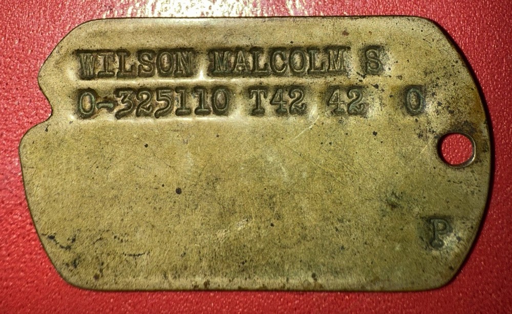 WW2 Officer Dog Tag Named To Wilson Of The Quartermasters Corps Served Oversea 1