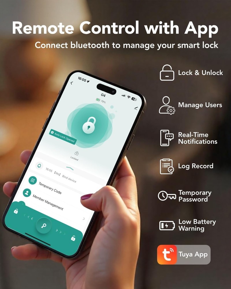 Devo G4 Smart Lock Keyless Entry Bluetooth APP Keypad IC Card Deadbolt