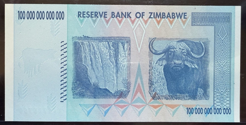 Zimbabwe 100 Trillion Uncirculated Note, Mint Condition