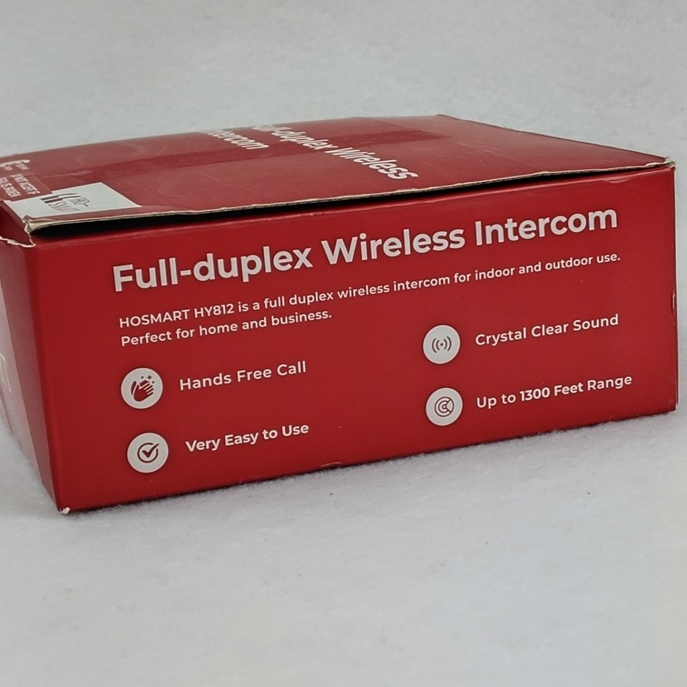 HO-Smart 2-Way Full Duplex Wireless Intercom 2-Set 1300ft EUC