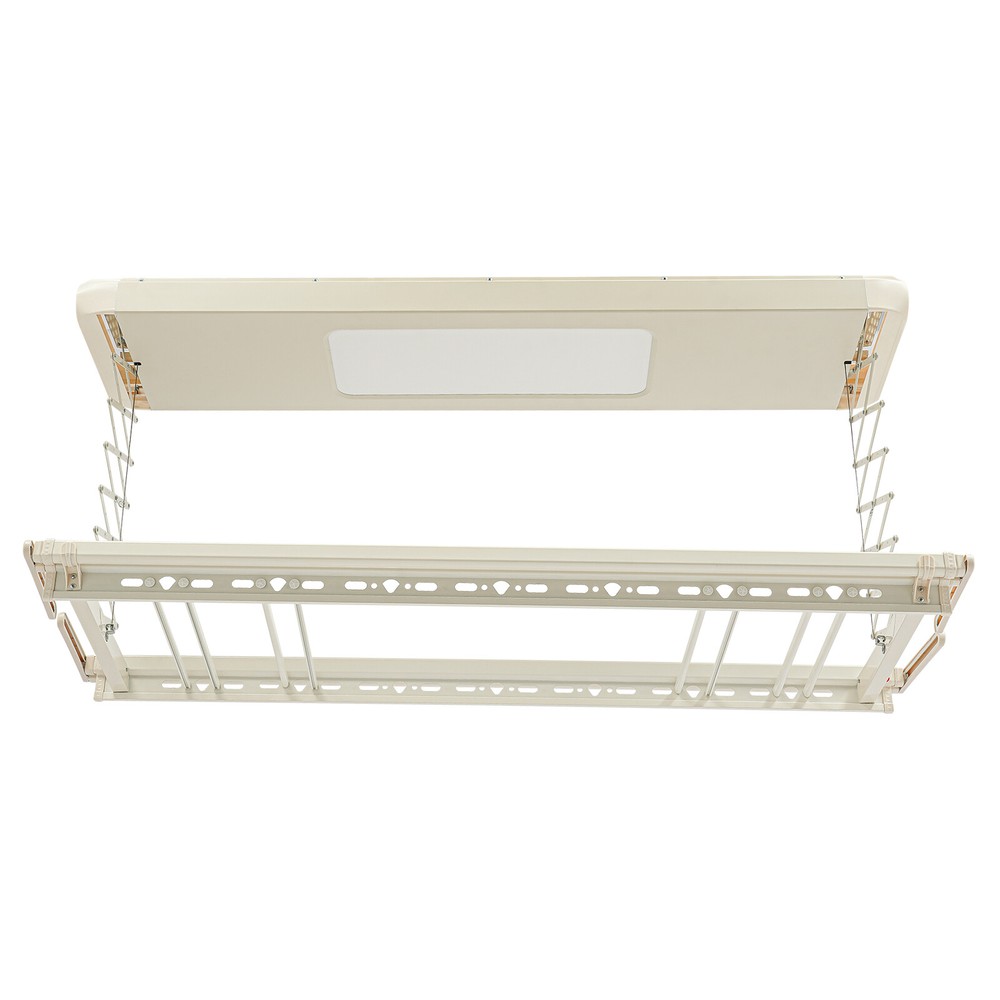 Ceiling-Mounted Electric Drying Rack with LED Light and 8 Adjustable Rods