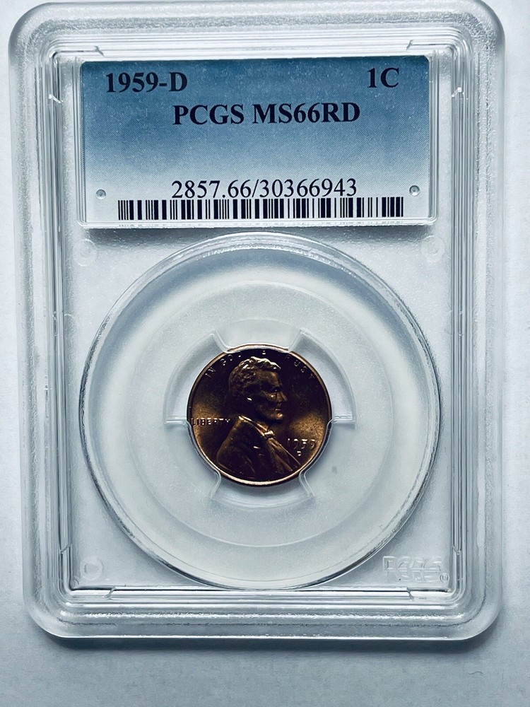 1959-D Lincoln Memorial Reverse Cent PCGS MS66RD
