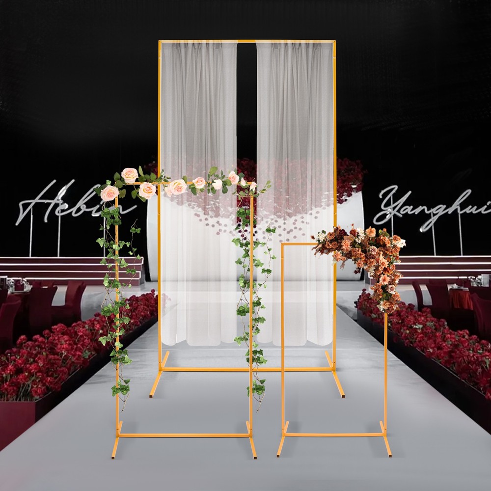 3Pcs Metal Backdrop Stand Wedding Stand Rectangular Frame For Party Decoration