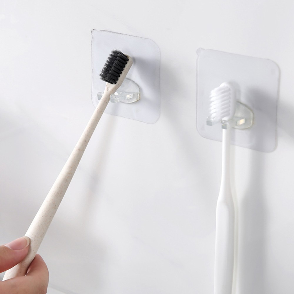 6 Pcs Toothbrush Rack Multi-functional Punching Free Razor Hooks