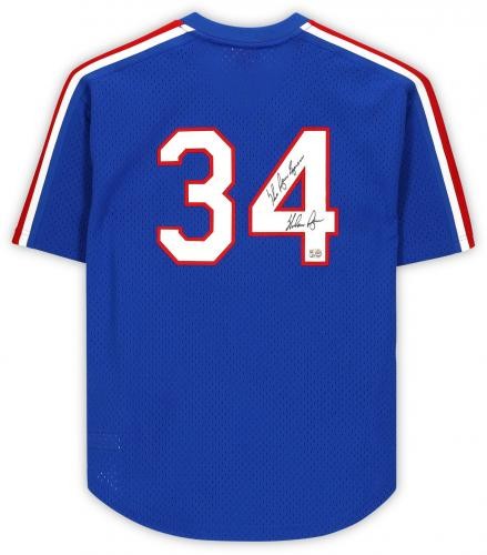 Nolan Ryan Rangers Signed Mitchell & Ness Authentic Jersey w/Ryan Express Insc