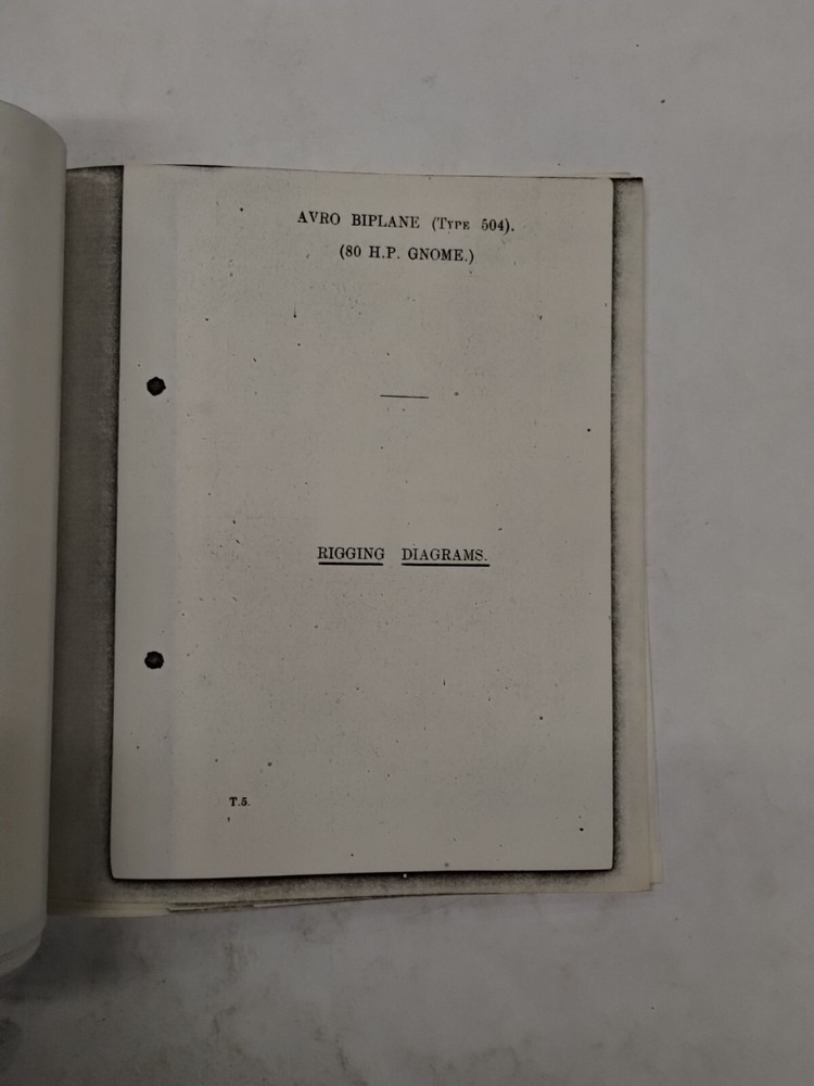 Avro Biplane Type 504 Rigging Notes-Copy
