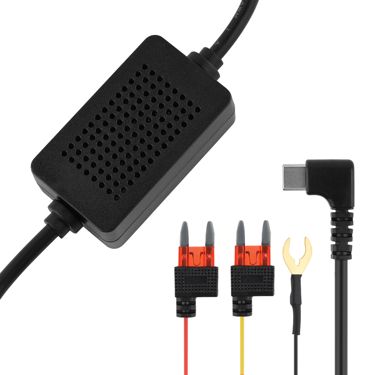 USB C Dash Cam Hardwire Kit For Fuse 12-24V to 5V/3A Type C Port Hard Wire Cable