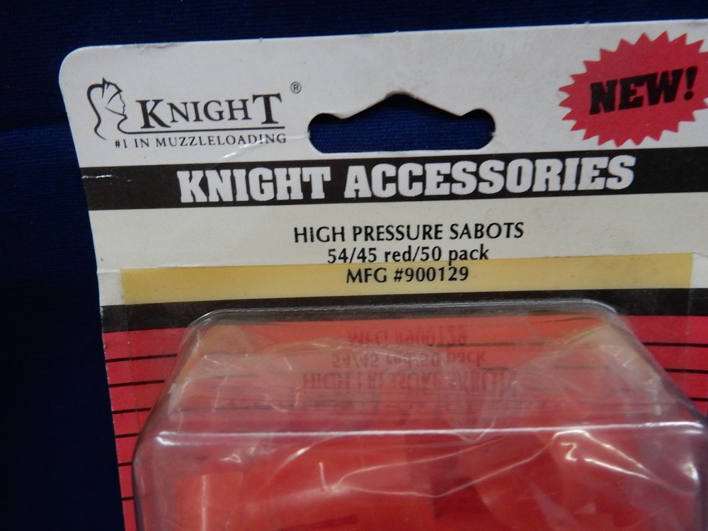 Knight Muzzleloader High Pressure Sabots .45 Cal. 54 Cal. Red Plastic 50 Pc.