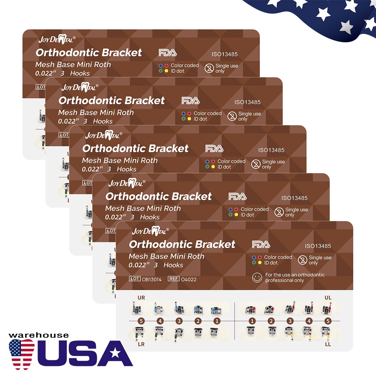 20pcs/pack Dental Orthodontic Brackets Braces Mesh Base Mini Roth 022 Hooks MIM