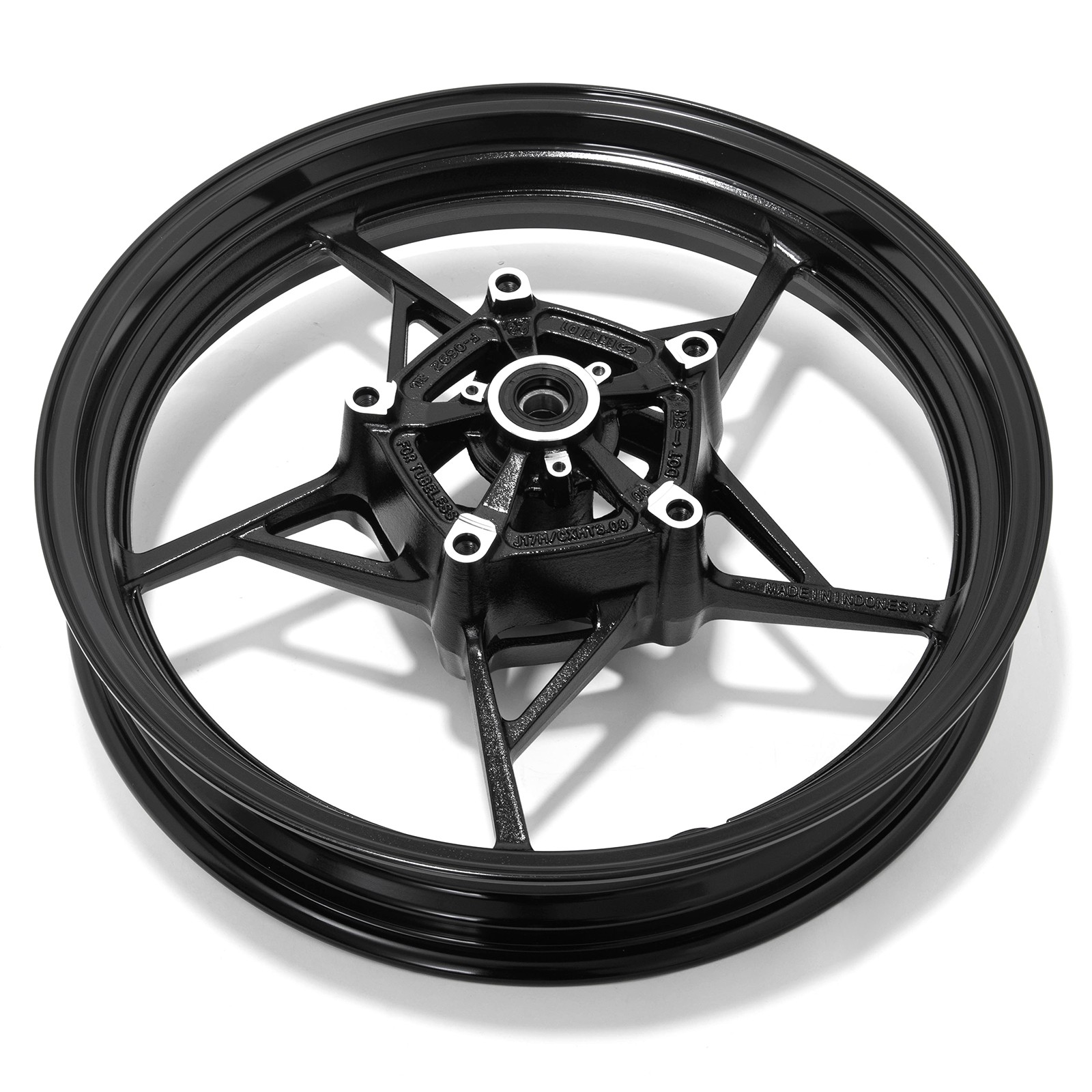 Black 17"x3" Front Wheel Tubeless Rim for Kawasaki Ninja 500R 2024 2025 Z500 SE