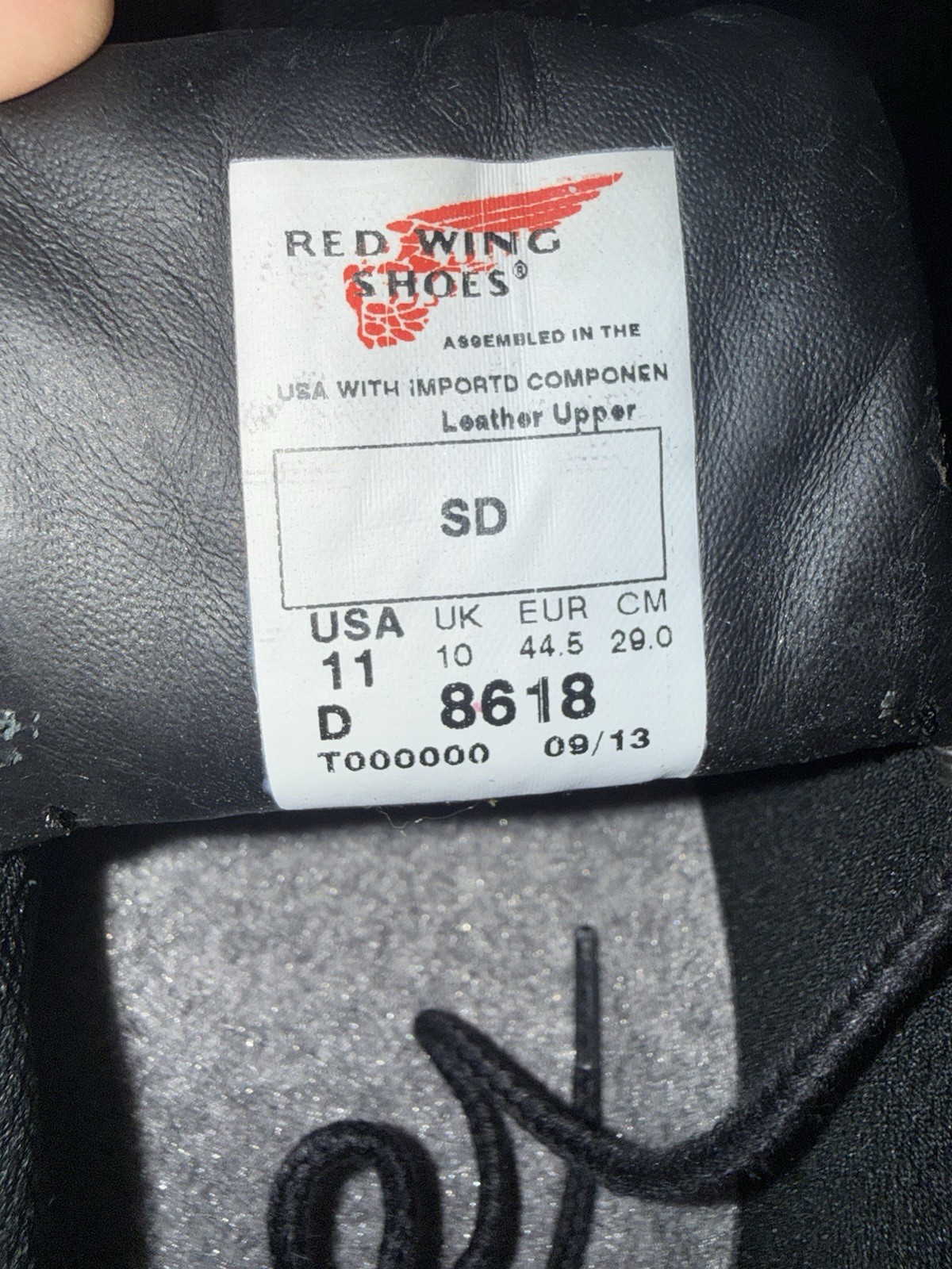 Red Wing Men's Safety Oxford EH Black Work Shoe Size 11