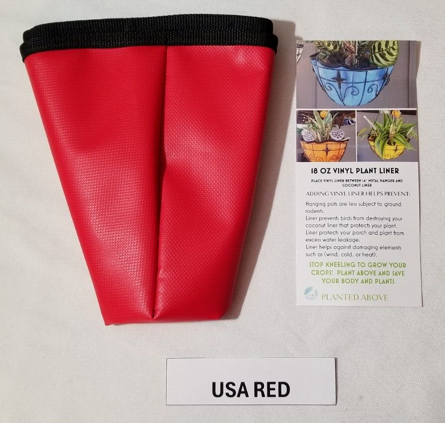 14 inch Vinyl Plant Liner - Red