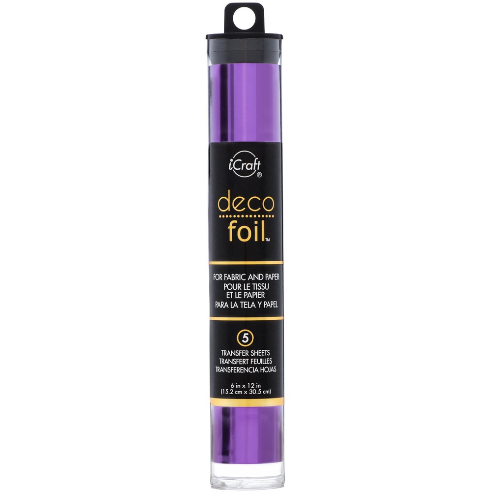 Therm O Web Deco Foil Transfer Sheets 6"X12" 5/Pkg-Purple