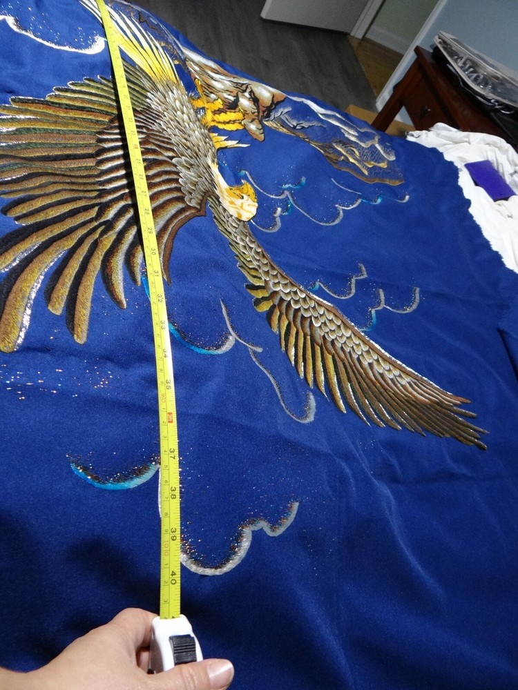 Unique Beautiful hand Embroidered Eagle 40"x 40" Art work