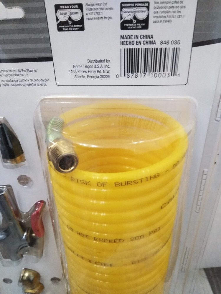 WorkForce Air Compressor Hose and Nozzle 16 piece accessory kit