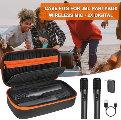 Wireless Microphone Case Compatible with JBL PartyBox Wireless Mic - 2X Digital