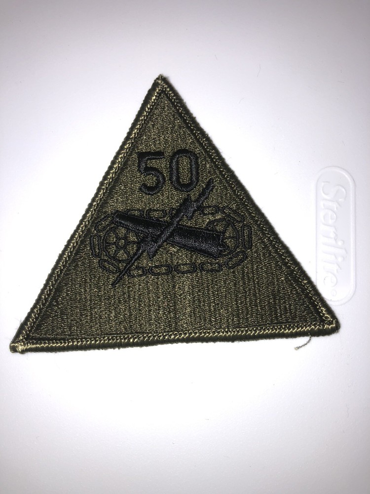 50th Armored Division Subdued U.S. Army Shoulder Patch Insignia