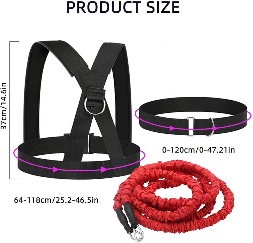 Resistance Explosive Training Rope Force Improve Power, Agility, Strength Track