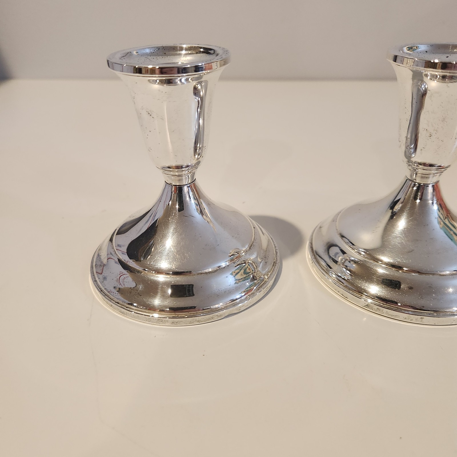 Pair of Towle Sterling Silver #50 Weighted & Reinforced Candlestick Holders
