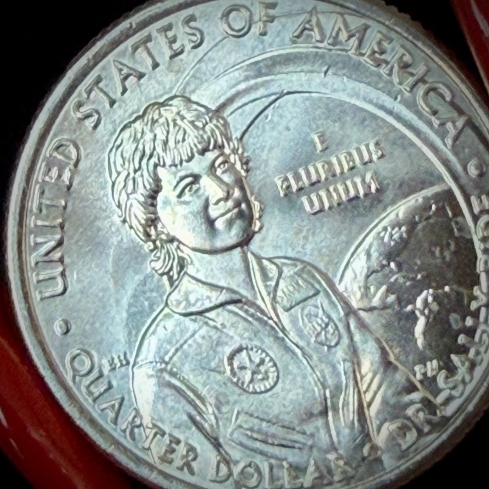 2022-P Sally Ride Quarter Major Mint Error “Ghost Comet Tail” UNC Uncirculated