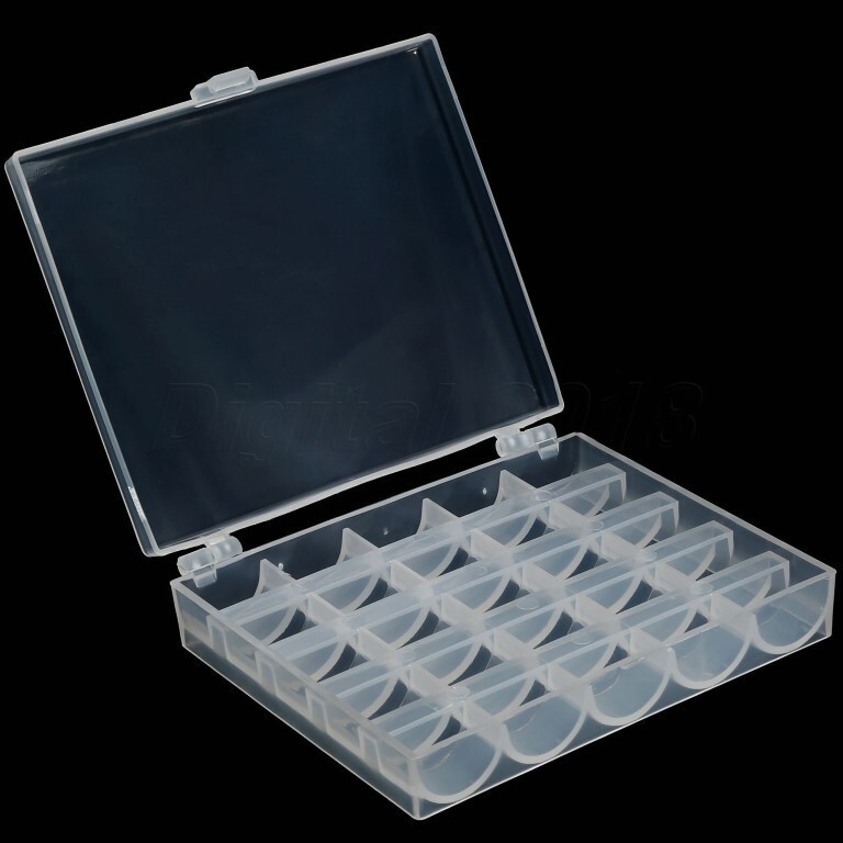 25 Slots Bead Bobbin cell Box Clear Plastic Organizer Containers Case