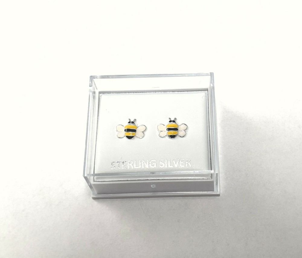 Sterling Silver Kids Bumblebee Studs