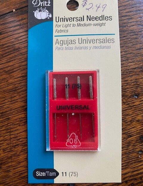 Dritz Universal Machine Needles 4 needles per Pack -Size 11 (75)