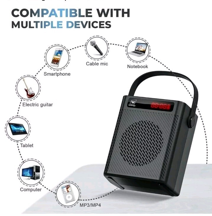 WinBridge S95 Wireless Voice Amplifier Portable Bluetooth 5.3 Wireless Headset