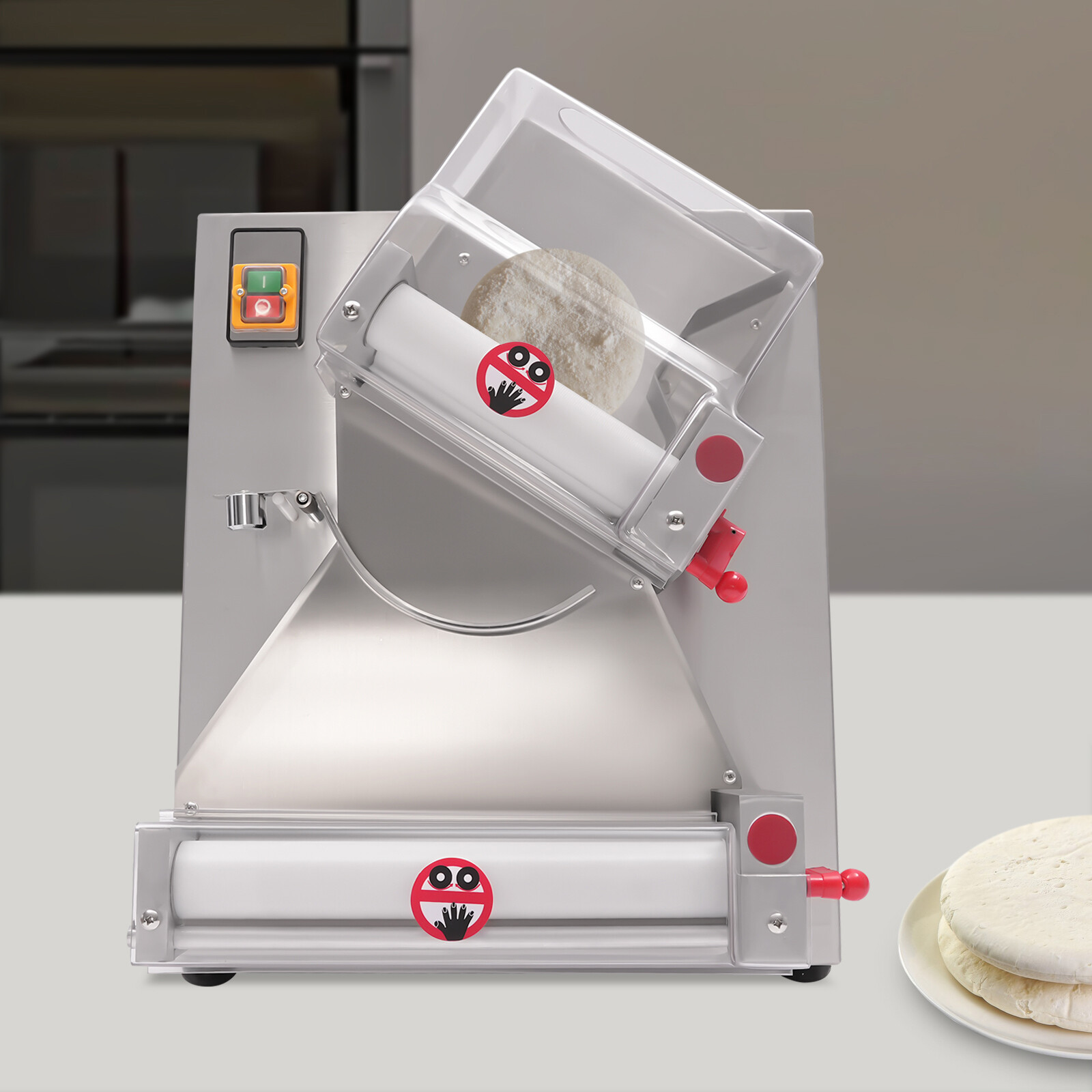 4"-16" Electric Dough Roller Sheeter Pastry Pizza Maker Press Making Machine New