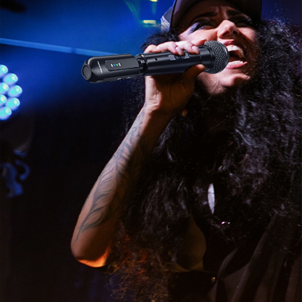 Wireless Microphone Transmitter Receiver 2.4Ghz, XLR System Rechargeable