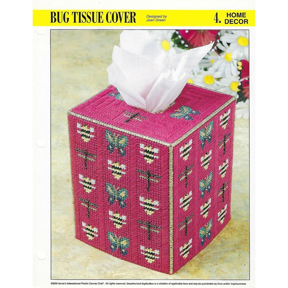 Bug Tissue Cover Plastic Canvas Pattern Annie's International Pattern Club